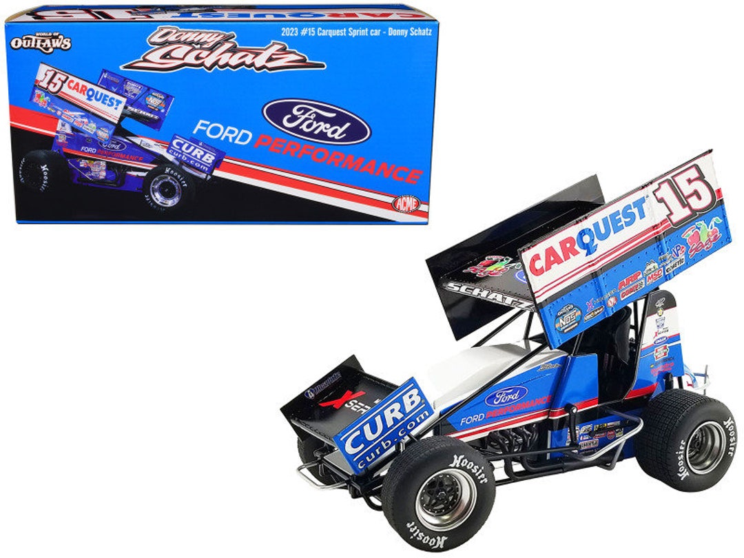Winged Sprint Car 15 Schatz carquest 2023 1/18 Etsy