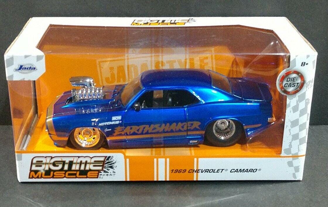 1969 Chevrolet Camaro earthshaker Blue 1 24 Scale Diecast Model Car by JADA 31323 Etsy Canada