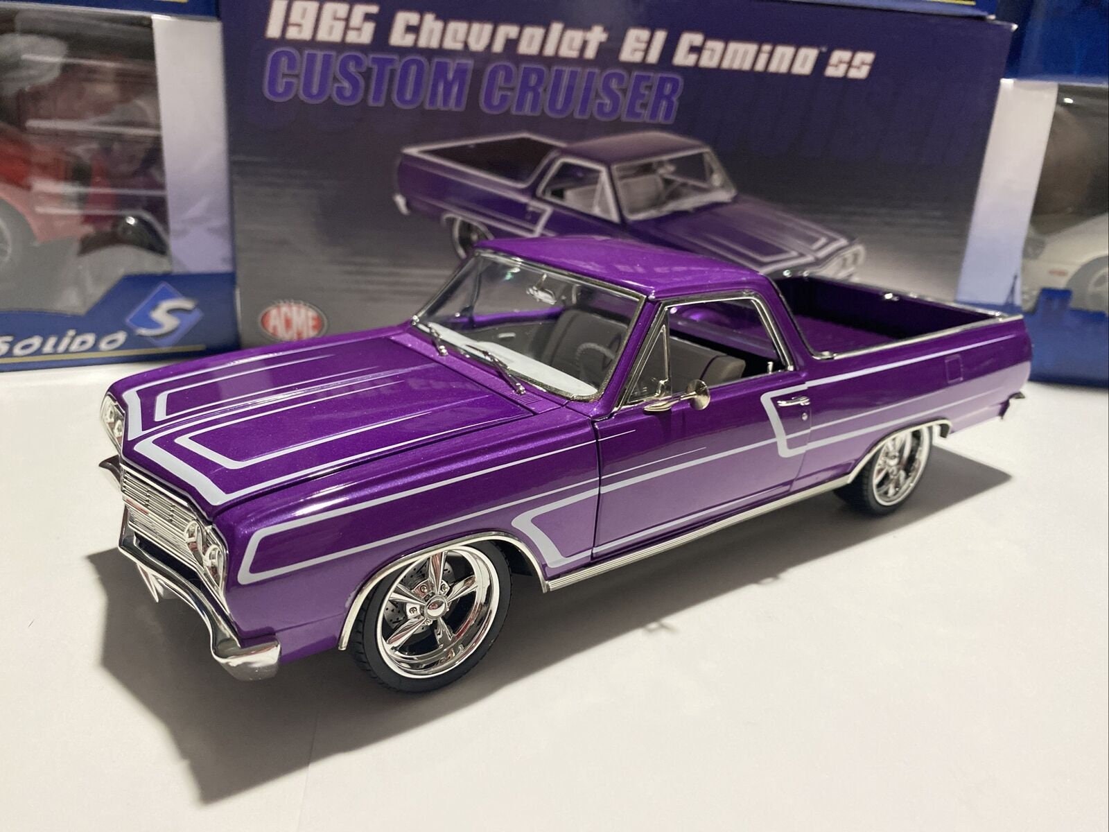 1965 Chevrolet El Camino SS Custom Cruiser Purple 1/18 Scale