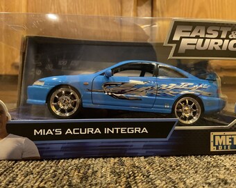 Mia's Acura Integra RHD (Right Hand Drive) Blue "FAST & FURIOUS " Movie 1/24 Diecast Model Car By Jada 30739