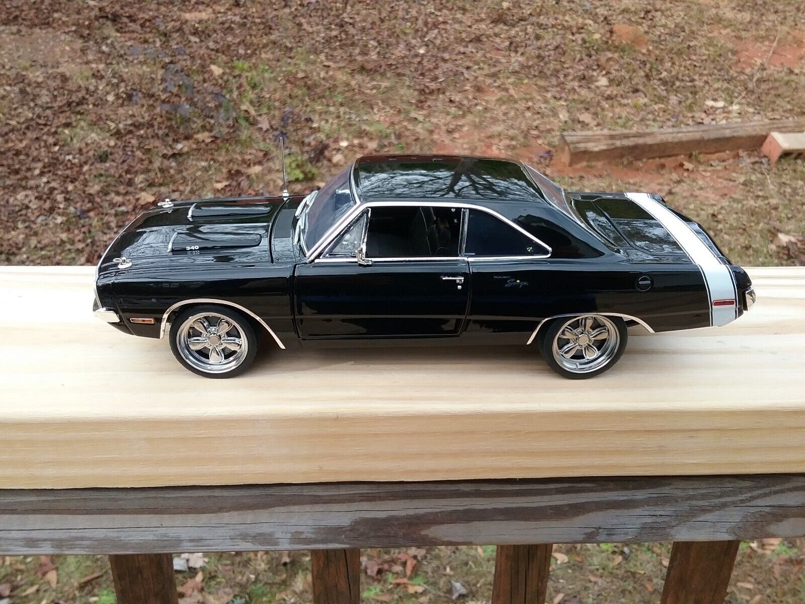 1970 Dodge Dart Swinger 340 Black 1/18 Scale Diecast Model