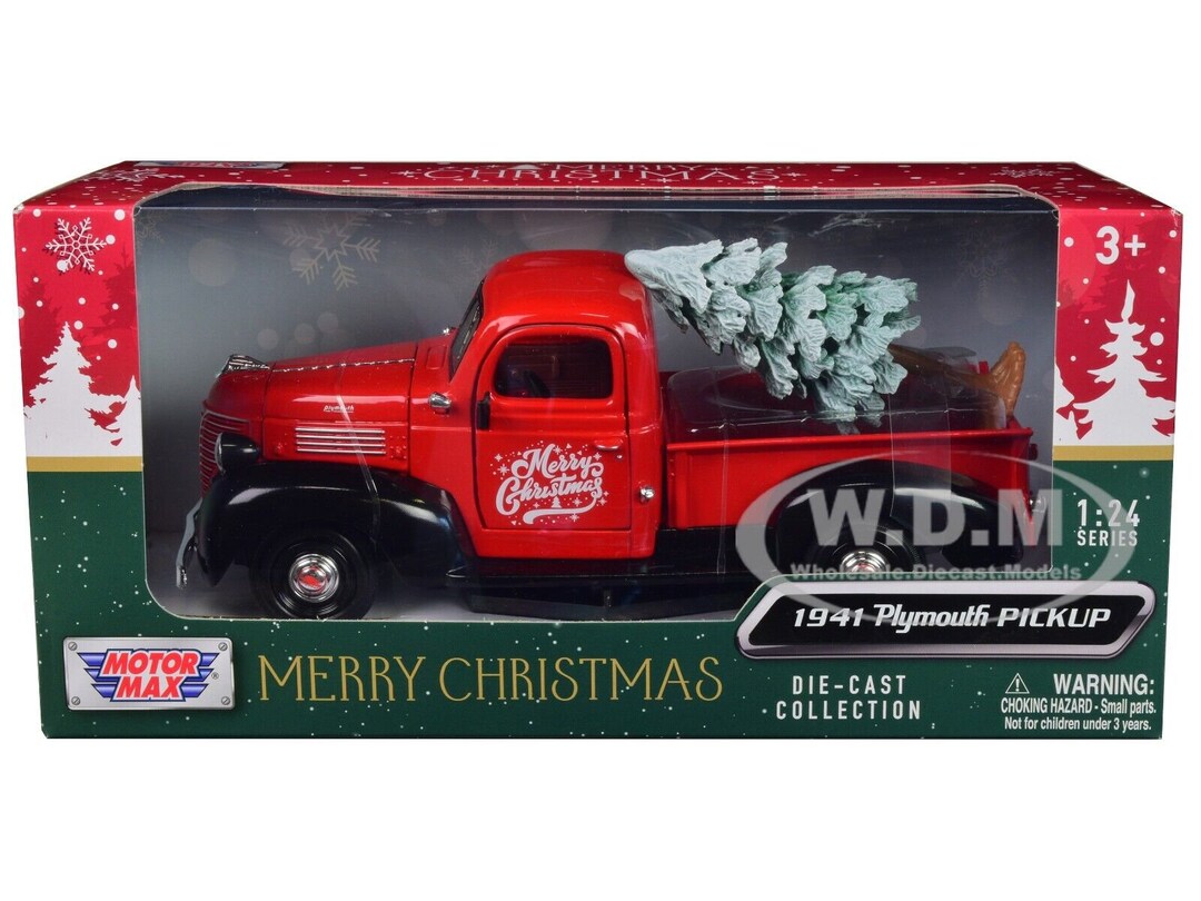 Modellino Auto E Rimorchio: 1941 Plymouth Pickup Camion Verde - Motormax 73278 Scala 1/24 - Foto 5