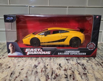 Lamborghini Gallardo Superleggera Yellow FAST & FURIOUS 1/24 Scale Diecast Model By JADA 32609