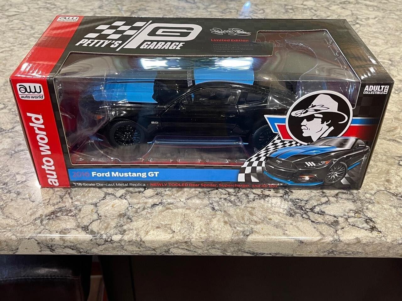 2015 Ford Mustang GT 5.0 Black petty s Garage 1 18 Scale Diecast Model Car by Autoworld AW321 limited Edition Etsy