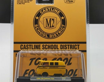 1960 Volkswagen Delivery Van School Bus Yellow 1/64 Scale Diecast Model Car by M2 Machines 31500-HS22