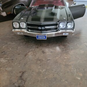 1970 Chevrolet Chevelle LS6 Shadow Gray 1/18 Scale Diecast Model Car By ACME A1805523 678 Produced image 6