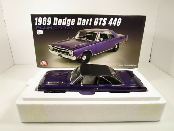 1969 Dodge Dart GTS 440 Plum Crazy W/black Top 1/18 Scale