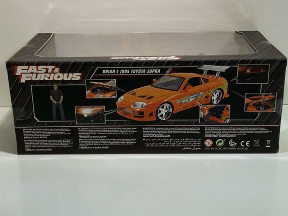 1995 Toyota Supra Orange W/LIGHTS With Brian Figurine Fast