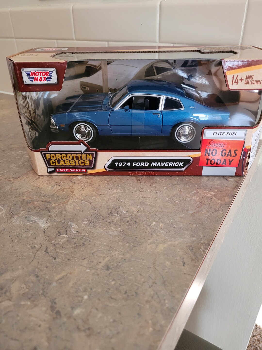 1974 Ford Maverick Blue Metallic 1/24 Scale Diecast Model Car by 