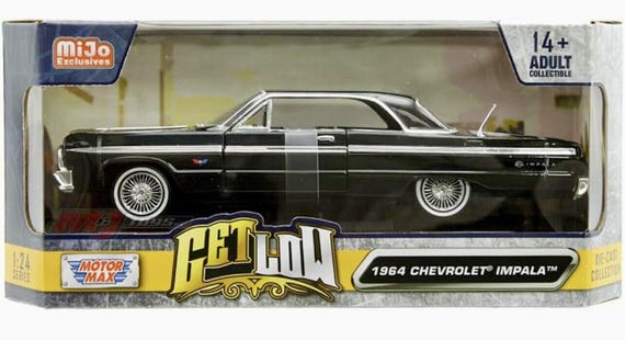 1964 Chevrolet Impala Lowrider Candy Black Get Low 1 24 Scale Diecast Model Car by MOTORMAX 79021 Etsy Canada
