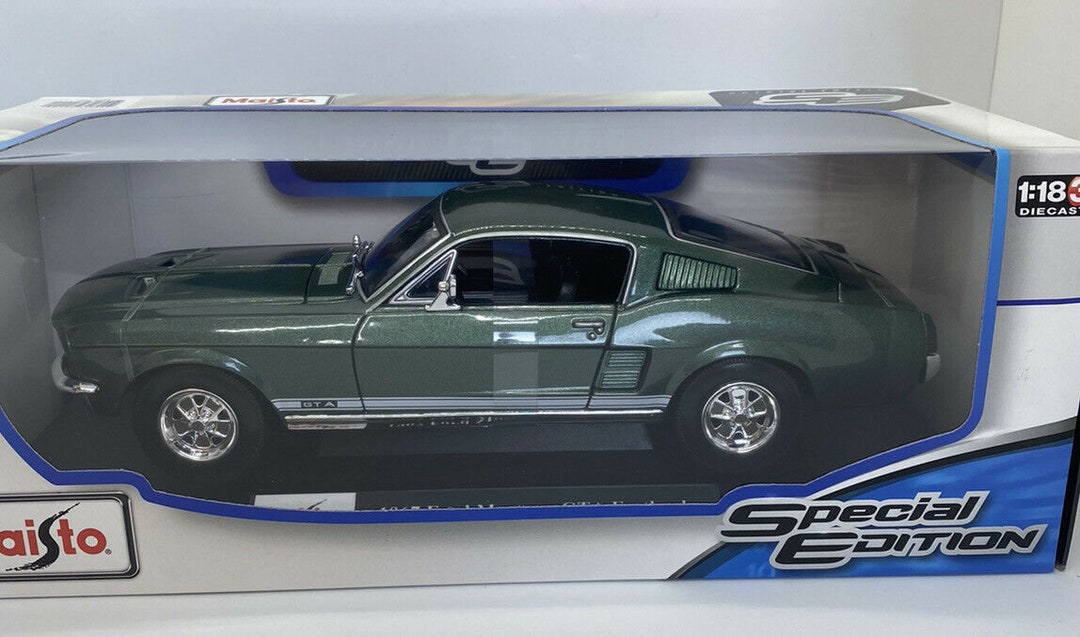 1967 Ford Mustang GTA Fastback vert metallise echelle 1 18 modele de voiture moule sous pression par MAISTO 31166 Etsy France