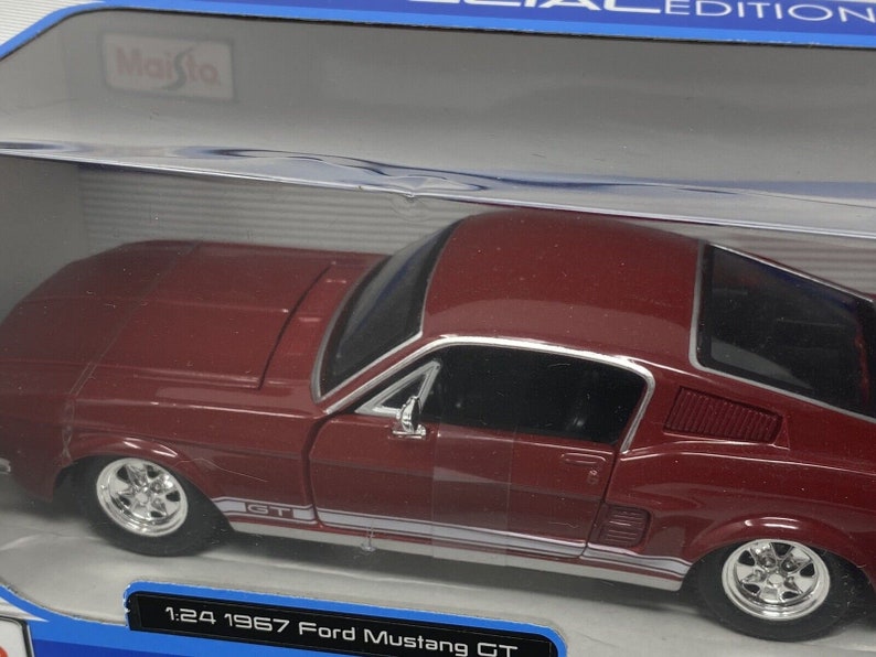 Welly NEX 1/24 - 1967 Ford Mustang GT Rouge - Modèle 22522W, Diecast Occasion