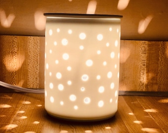 Ceramic Electric Wax Melt Warmer - Modern Oil Diffuser + Fragrance Cube Wax Melter +Spa Aromatherapy + Night Lamp + Wax Burner