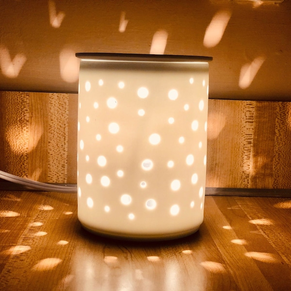 Ceramic Electric Wax Melt Warmer - Modern Oil Diffuser + Fragrance Cube Wax Melter +Spa Aromatherapy + Night Lamp + Wax Burner