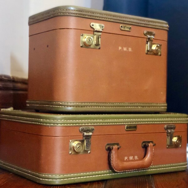 Vintage Luggage Set Etsy