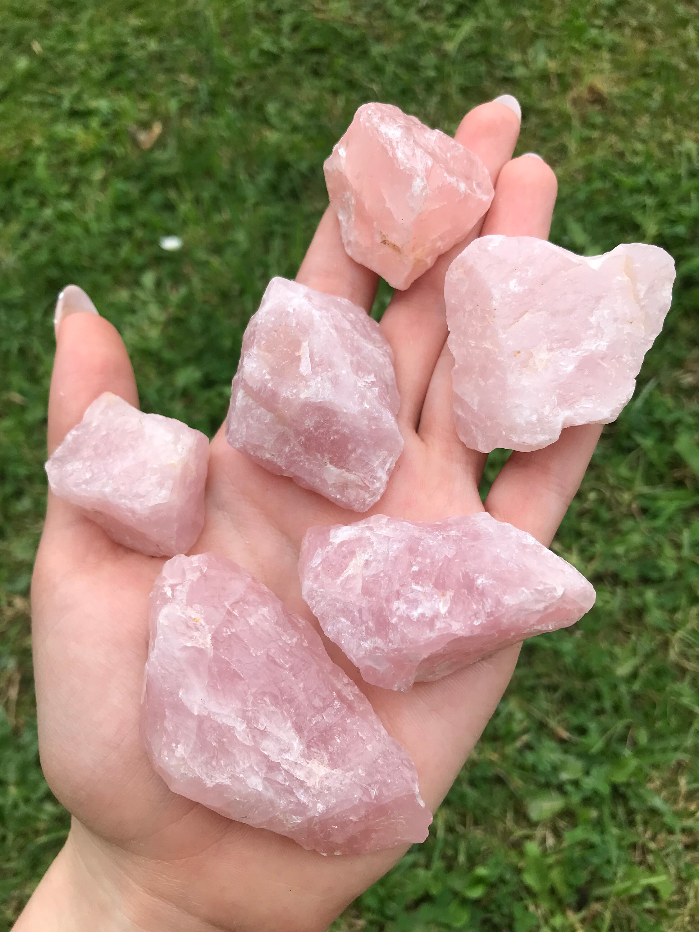 Raw Rose Quartz Real Crystal Etsy