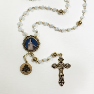 Our Lady of Lebanon Rosary — White