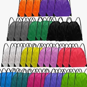 Customizable Drawstring Backpack, Gym Bag, Cinch Bag Sackpack, Personalized Drawstring Bag, Name Drawstring
