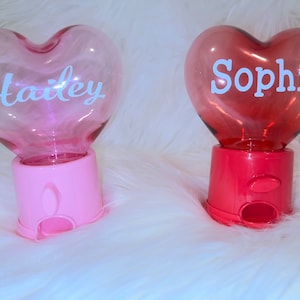 Personalized Candy Dispensers, Mini Candy Dispenser, Valentine&#39;s Day Candy dispenser, Heart candy dispense, Valentine&#39;s Day Classroom Favors