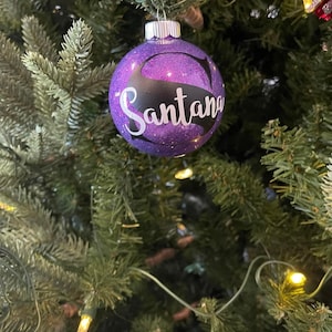 Personalized Christmas ornaments, name ornaments, Christmas gifts, Christmas monogram ornament, Glitter ornaments, Personalized ornament
