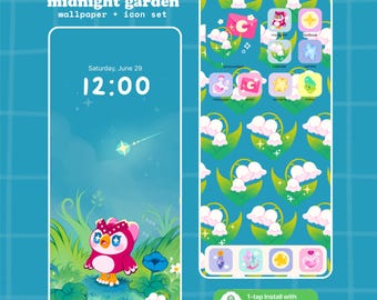 Pacchetto icone app iOS/Android Celeste, Midnight Garden, New Horizons