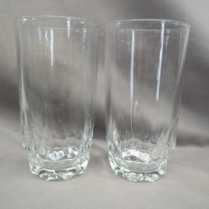 Set of 2 Vintage Arcoroc Heavy Drinking Glasses France Vintage Antique
