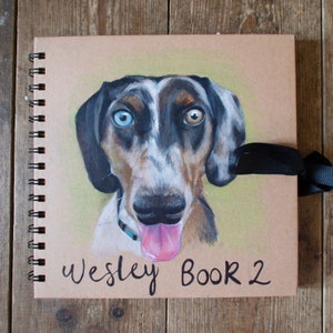 12 inch Personalised hand drawn pet scrapbook