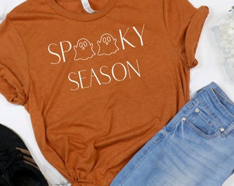 Spooky Season Ghost T-shirt, Bella Canvas Fall Shirt
