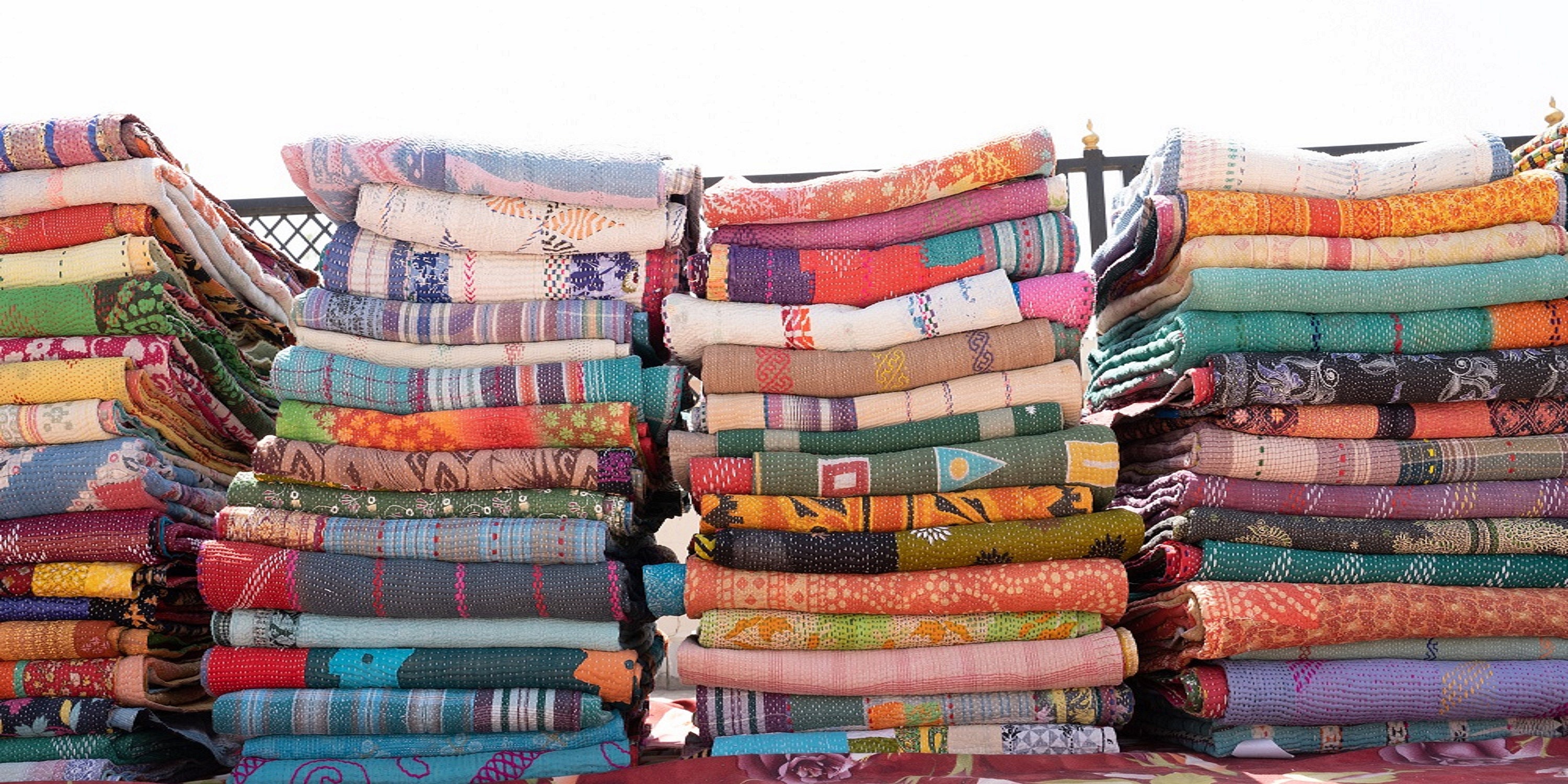 Indien Vintage Kantha Bedspread Handmade Quilt Throw-Cotton Blanket Indien Vintage Kantha Bedspread Handmade Quilt Throw-Cotton Blanket