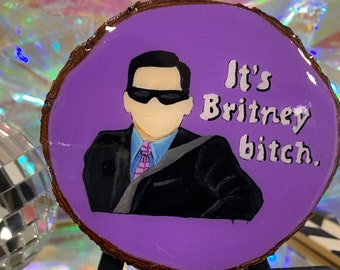 Hand Painted The Office Coaster | Michael Scott Coaster | It’s Britney Bitch Coaster | The Office Fan