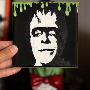 Herman Munster Painting | Herman Munster | The Munsters Herman Munster Acrylic Painting 4”x4”