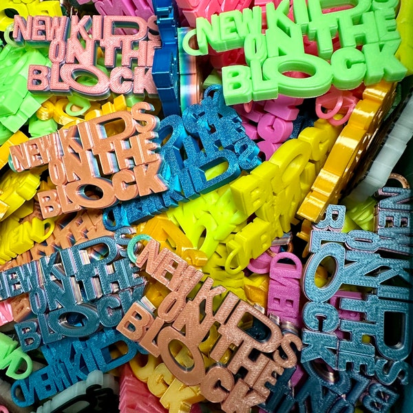 New Kids on the Block -NKOTB- Keychain - 3D Printed - Various Colors - Great Blockhead Gift