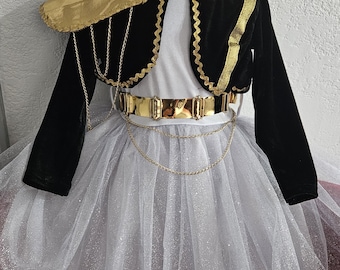 Vestido de cazadoras de demonios Huntrix para niñas K-Pop, Rumi, Mira, Zoey, fiesta de cumpleaños, tallas 3/4, 5/6 y 7/8, hecho a medida para niños.