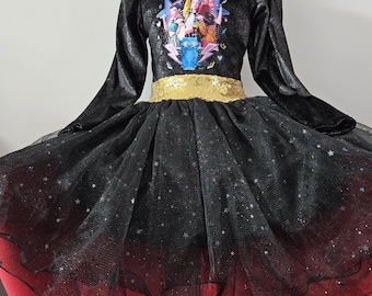 rumi demon hunter long sleeve twirl dress Demon Hunter - Pop - Costume - Kid's Long Sleeve Twirl Dress