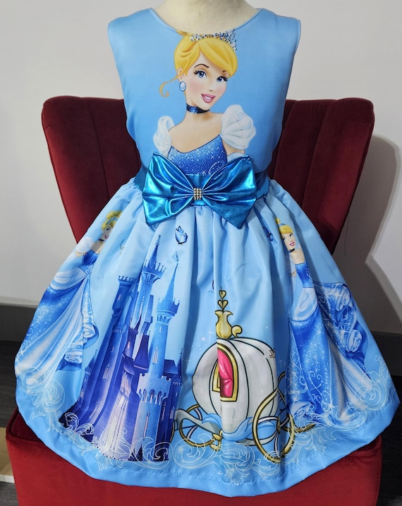 strapless open back dress Disney Princess Snow White Belle Tiana Square Neck Ruffle Dress Toddler to Big Kid
