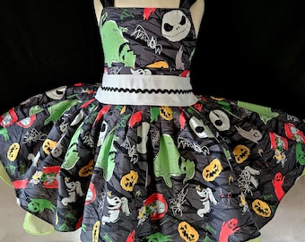 Alptraum vor Weihnachten Jack & Sally Kleid Halloween Party maß Größen 8-9
