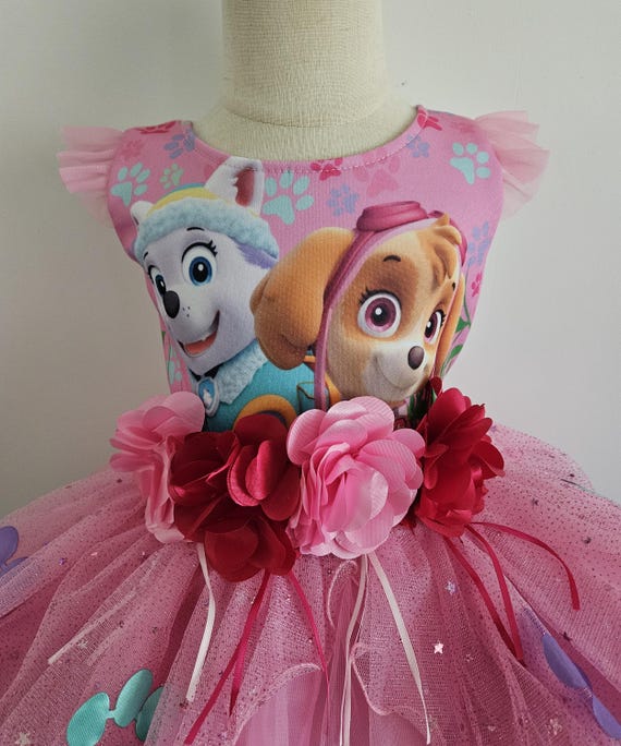 paw patrol birthday dress Girls Paw Patrol Skye and Everest Dress Birthday Party or School Party Dress  Sizes 12/24 Month 2/3 4/5 6/7 8/9
