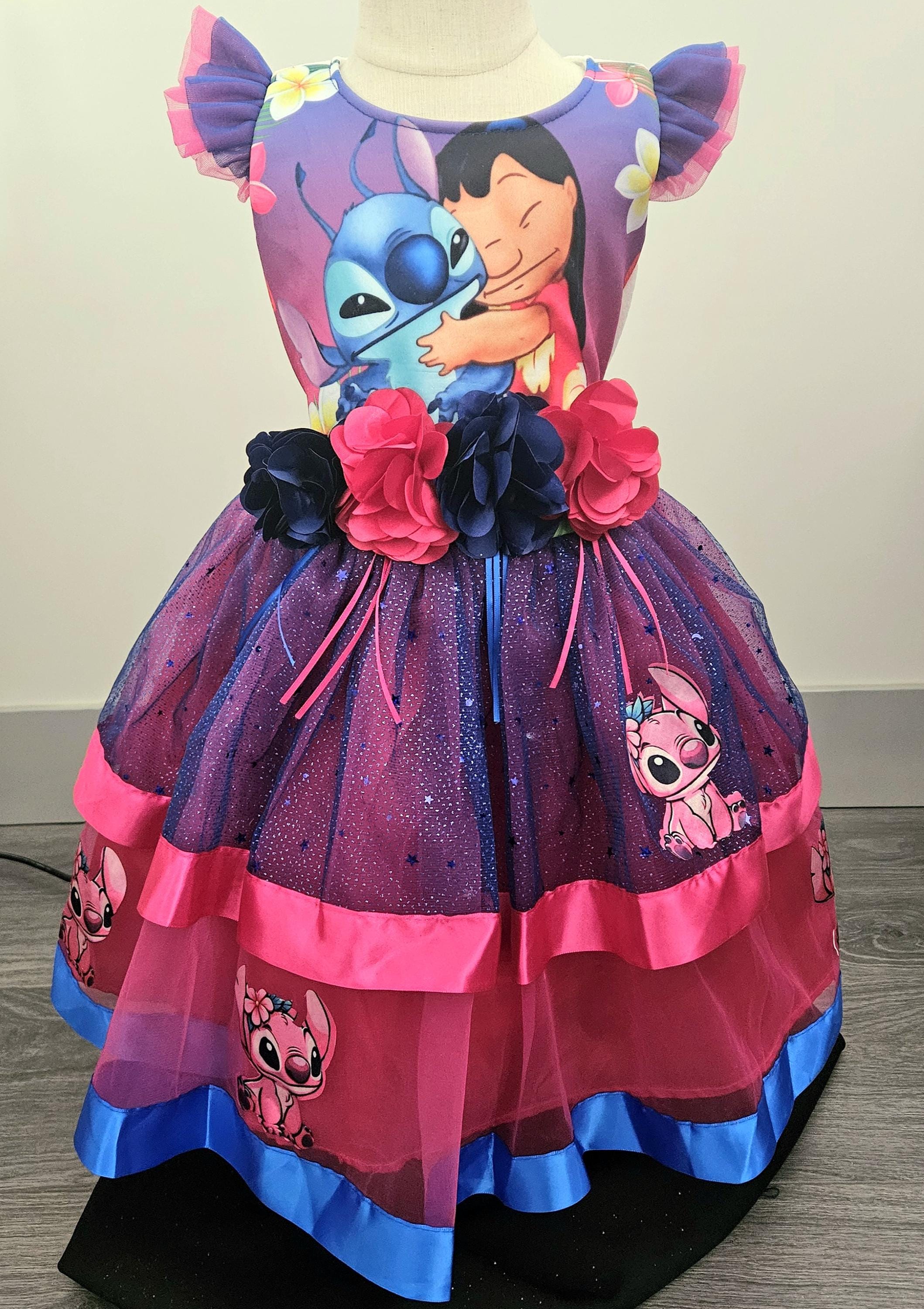 stitch party dress Disney, Big Girls Mesh Cosplay Dress, Stitch, Halloween & Party