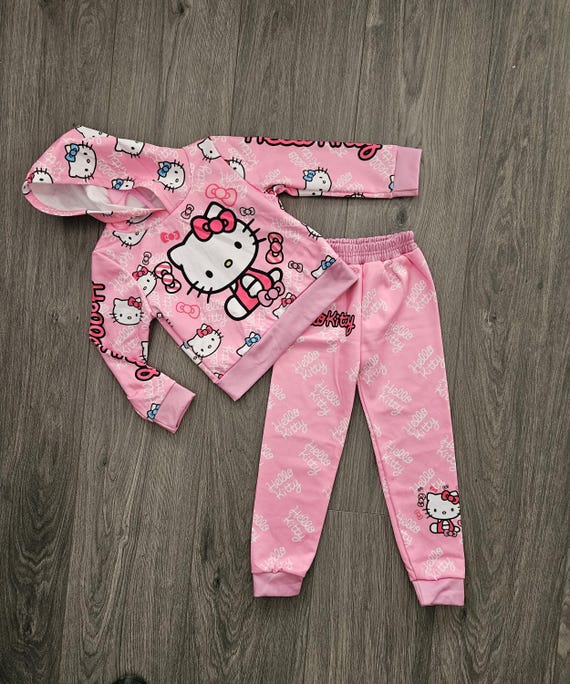 Hello Kitty 2pc Pink Pants Set Soft Warmy Hoodie Jacket Girls Sizes 4/5 8/9  Custom Made Great Christmas Present - Etsy Australia