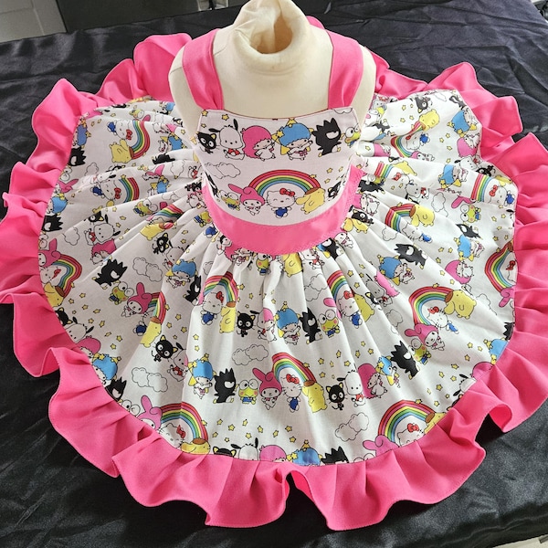 New Girls Hello Kitty, My Melody & Friends Sanrio Custom Made Dress sizes 3/4 5 6 7 8