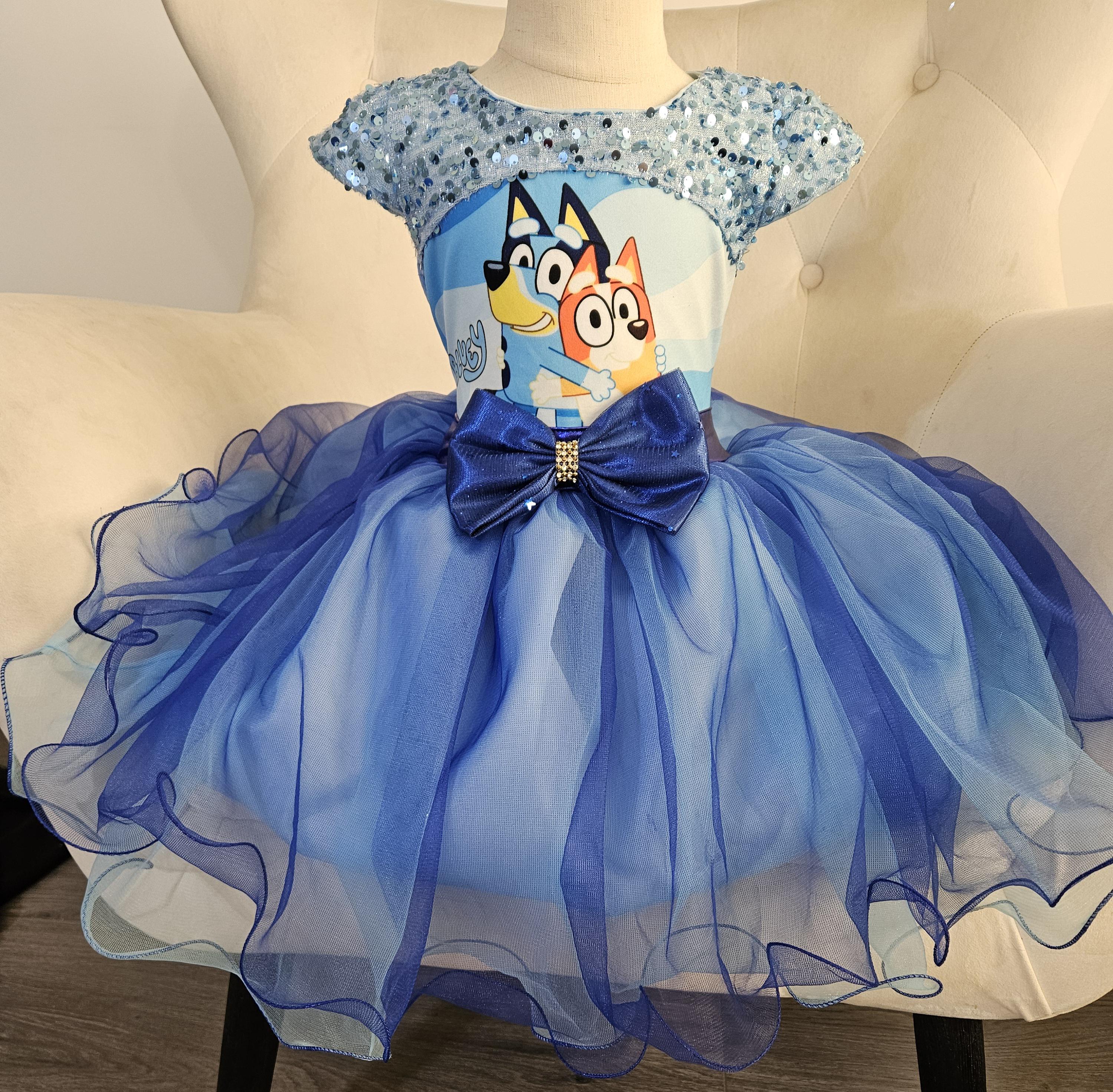 Girls Bluey Dress - Etsy Girls Bluey Dress - Etsy