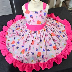 Dreamworks Trolls Dress sizes 2 to size 6 Girls/ Kids / Toddlers Birthday Spring Summer Dress