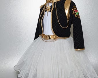 Vestito K-Pop per ragazze Demon Hunters Huntrix Rumi, Mira, Zoey per feste di compleanno, taglia 3/4 5/6 7/8, realizzato su misura per bambini