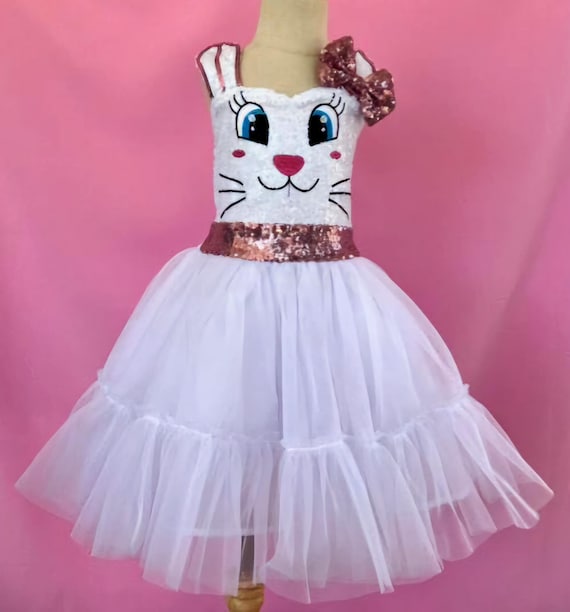 New Girls Easter Bunny Spring Dress Church Birthday School Party Sz 4/5 6/7 8
