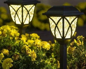 Outdoor Solar Lights 6 Packs Landscape Lamp for Garden Yard Patio Wedding Decor - Waterproof Lamps Night Automatic Open