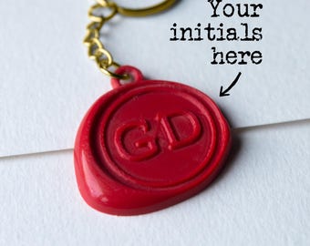 Taskmaster keyring personalised with initials - keychain / bag charm gift or stocking filler