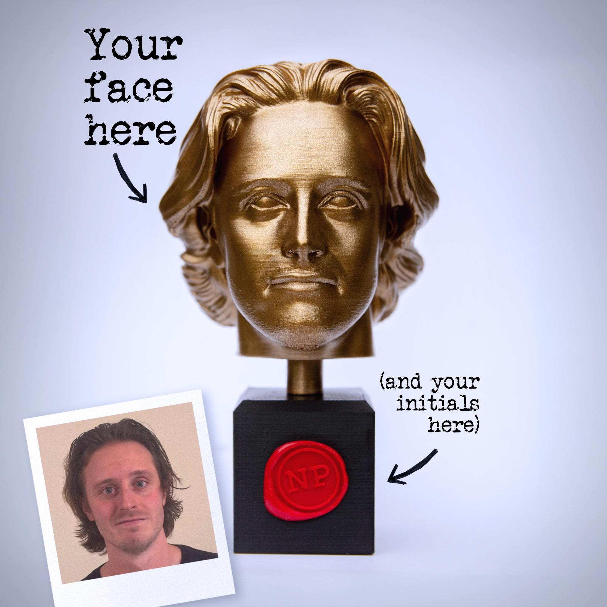 Taskmaster Custom Trophy - Personalised Golden Trophy With Your Face ...