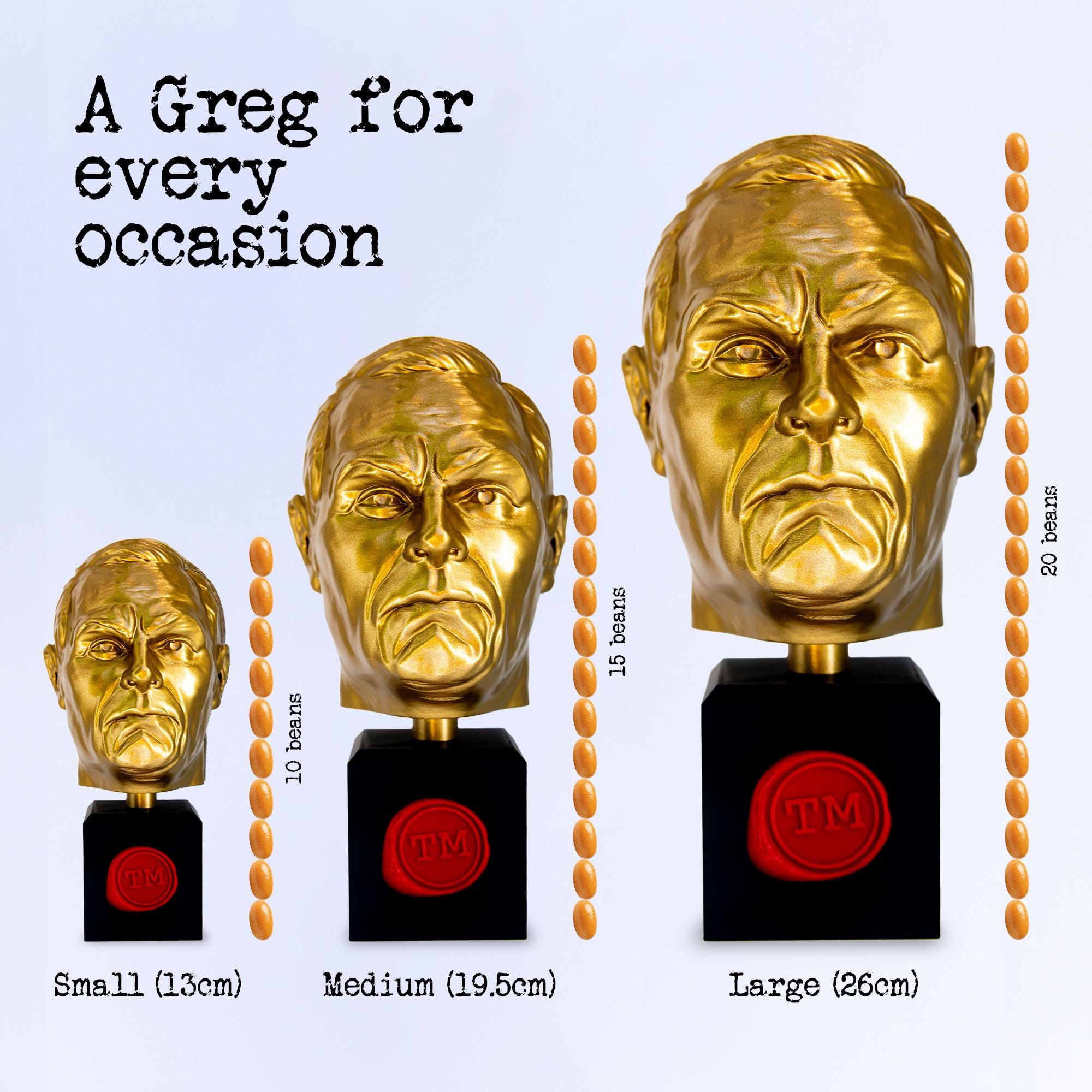 Taskmaster Trophy Replica - Small/large - Greg Davies' Glorious Golden ...