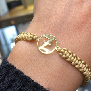 Bracciale Con Iniziale In Oro Per Donna - Placcato 14K, Regolabile Con Catena Di Estensione, Gioiello Personalizzato Fatto A Mano, Regalo Con Sacchetto Di Velluto