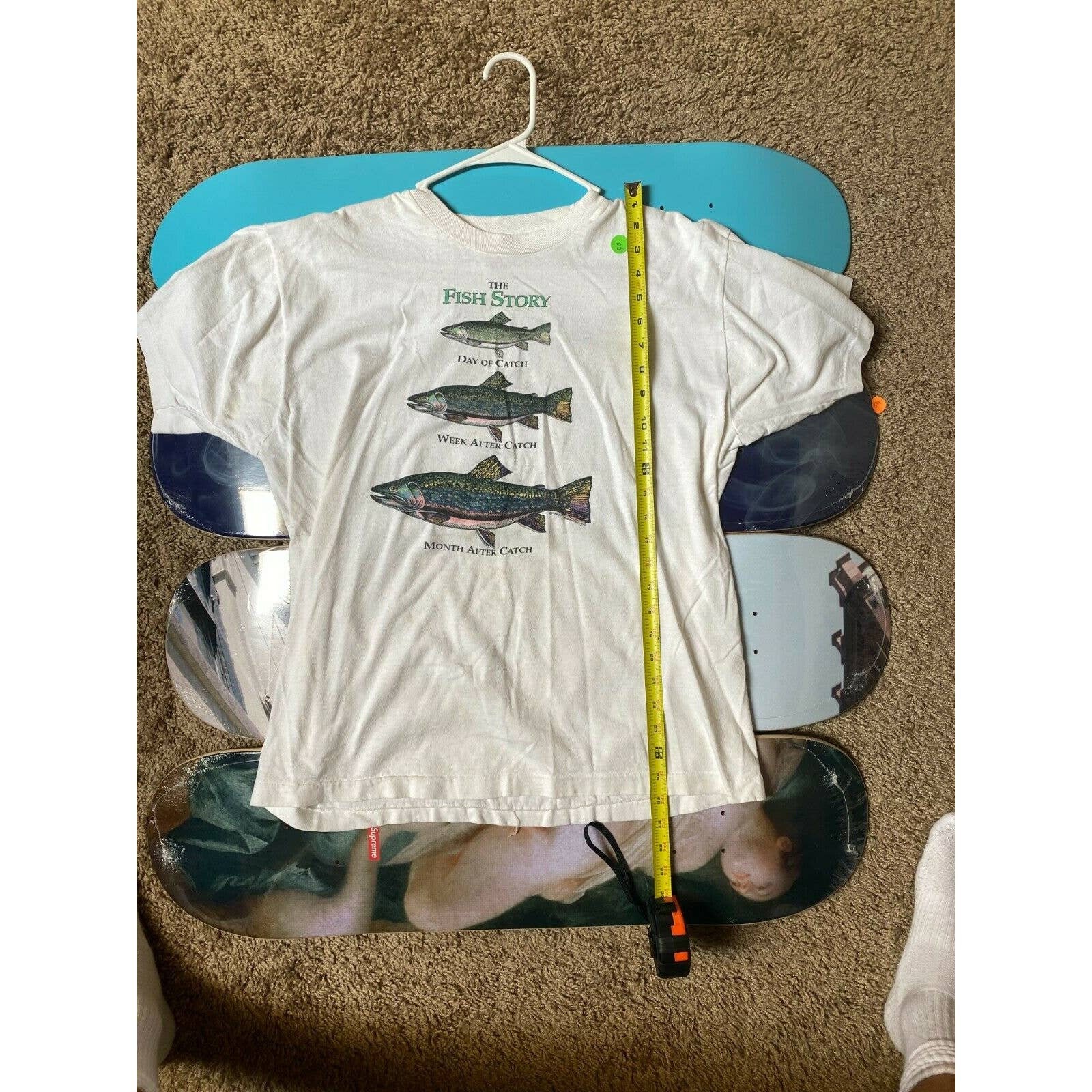 Vintage Fishing Shirt TShirt Fish 90s Stitch Single Xl Size Etsy